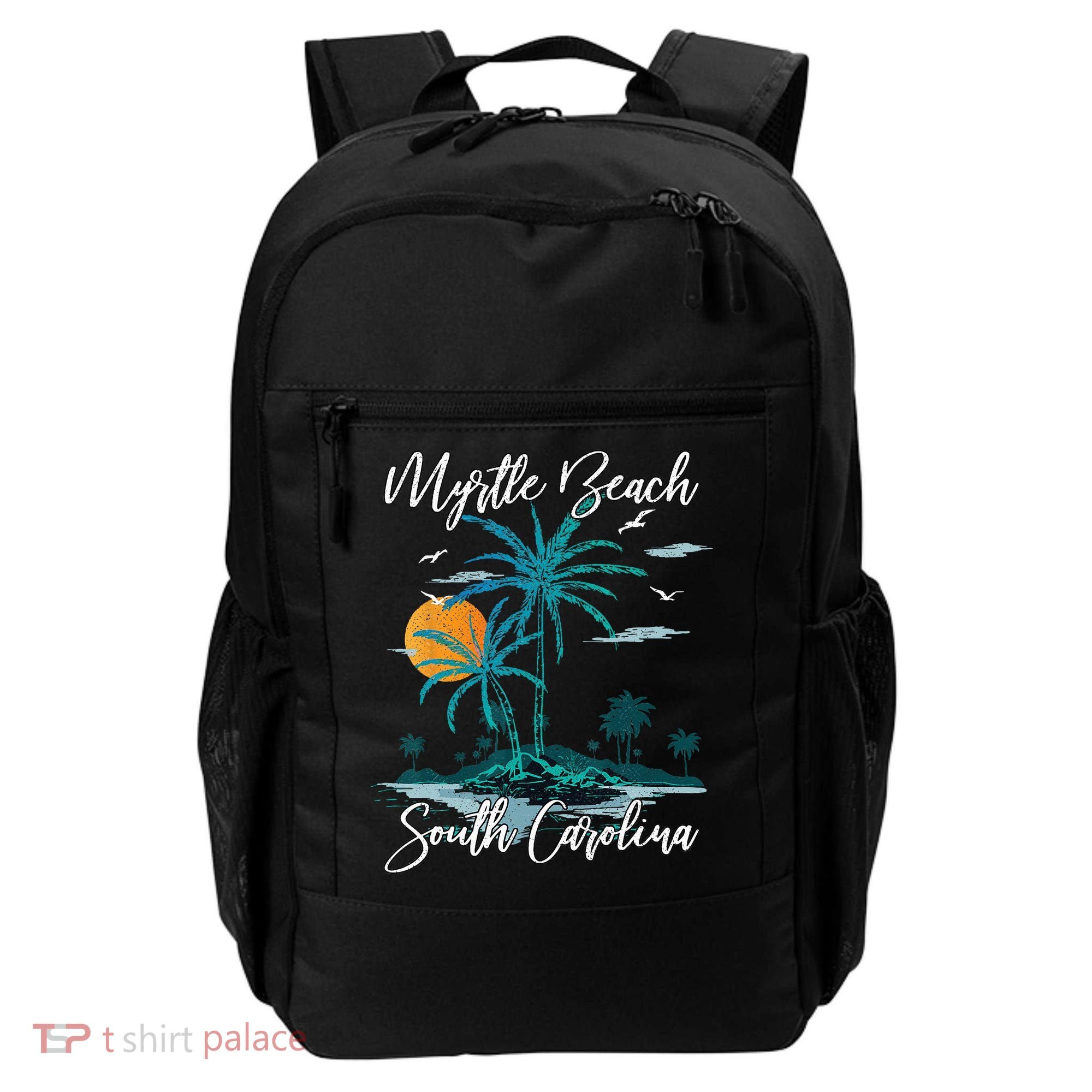 Family Vacation Retro Sunset South Carolina Myrtle Beach Backpack