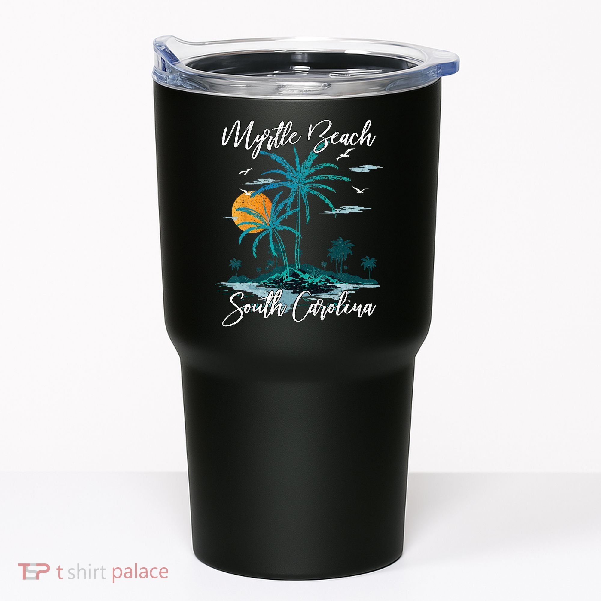 Family Vacation Retro Sunset South Carolina Myrtle Beach Tumbler