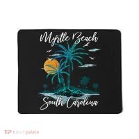 Family Vacation Retro Sunset South Carolina Myrtle Beach Mousepad thumb 0
