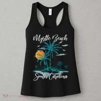 Family Vacation Retro Sunset South Carolina Myrtle Beach Women's Tank Top thumb 3