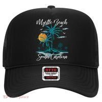 Family Vacation Retro Sunset South Carolina Myrtle Beach Hat thumb 0