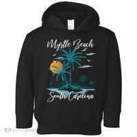 Family Vacation Retro Sunset South Carolina Myrtle Beach Toddler Hoodie thumb 0