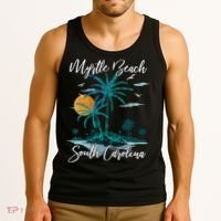 Family Vacation Retro Sunset South Carolina Myrtle Beach Tank Top thumb 3