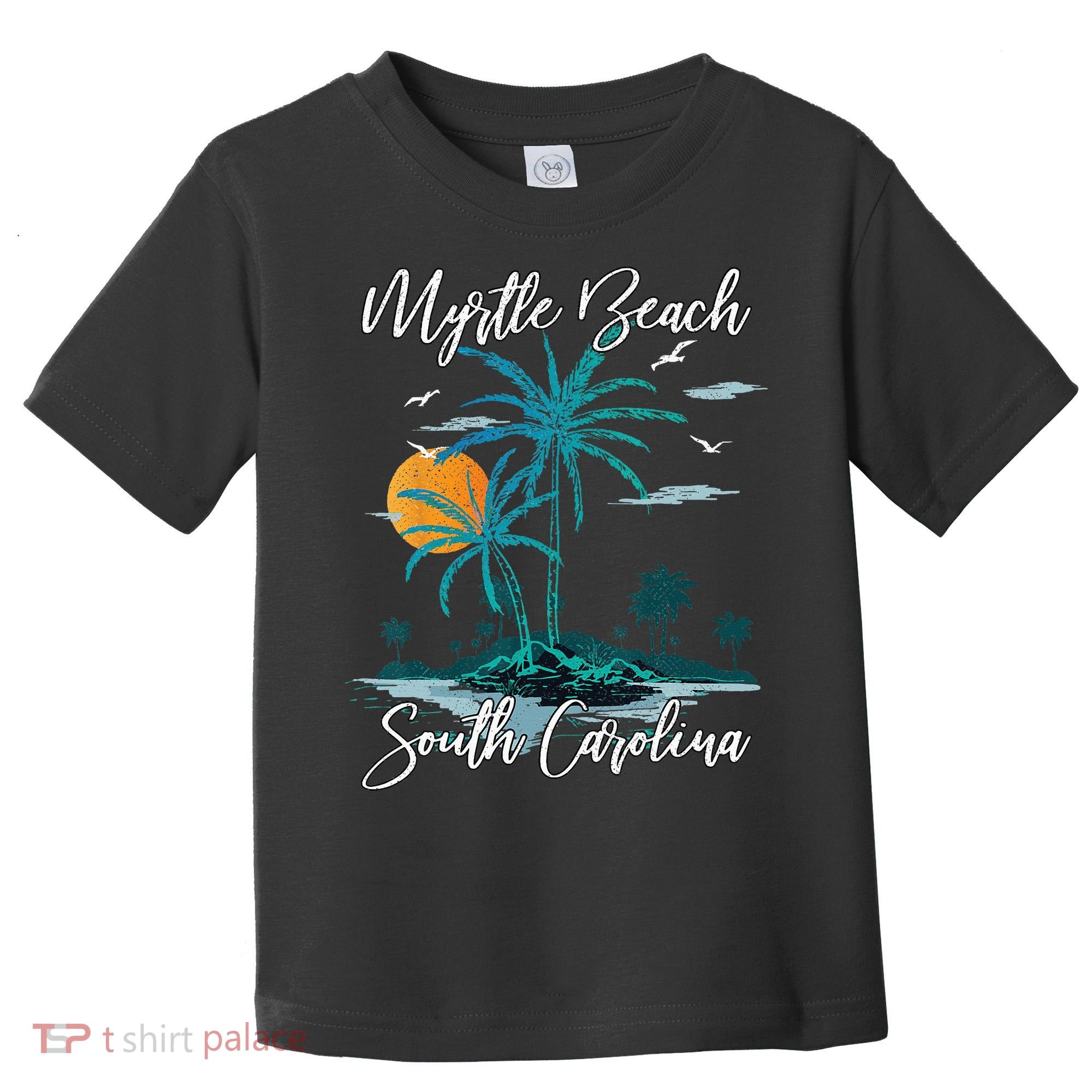 Family Vacation Retro Sunset South Carolina Myrtle Beach Toddler T-Shirt