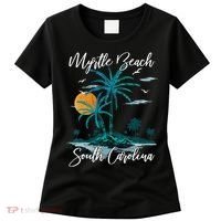 Family Vacation Retro Sunset South Carolina Myrtle Beach Women's T-Shirt thumb 0