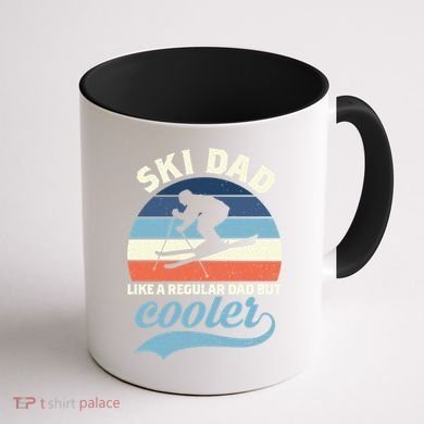 Funny Vintage Ski Dad Skiing Gift Skiing Dad Retro Funny Gift Coffee Mug back