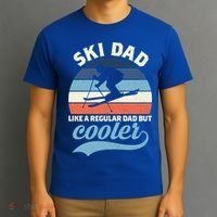 Funny Vintage Ski Dad Skiing Gift Skiing Dad Retro Funny Gift T-Shirt thumb 3