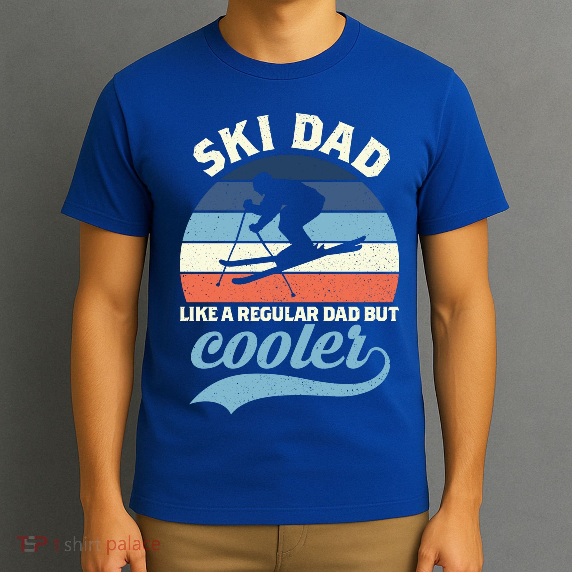 Funny Vintage Ski Dad Skiing Gift Skiing Dad Retro Funny Gift T-Shirt