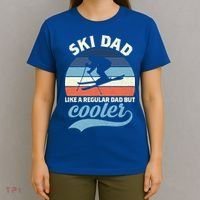Funny Vintage Ski Dad Skiing Gift Skiing Dad Retro Funny Gift T-Shirt thumb 4