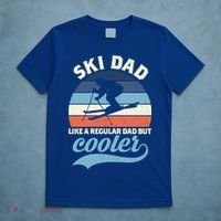Funny Vintage Ski Dad Skiing Gift Skiing Dad Retro Funny Gift T-Shirt thumb 5