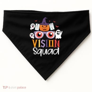 Funny Vision Squad Optometry Doctor Halloween Funny Gift USA-Made Doggie Bandana