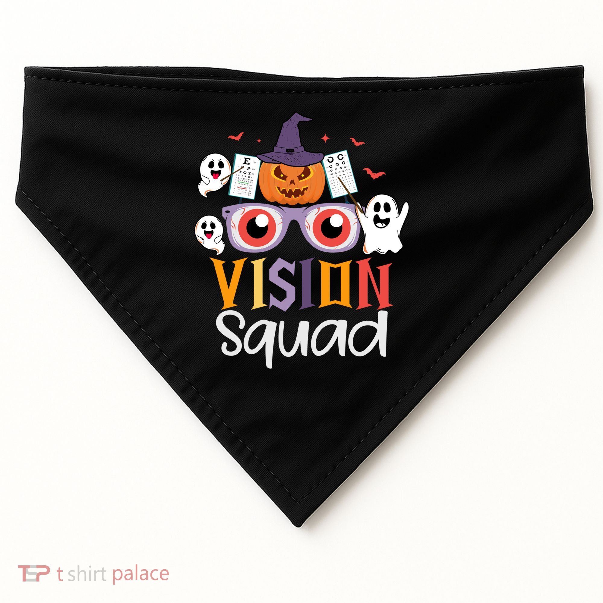Funny Vision Squad Optometry Doctor Halloween Funny Gift USA-Made Doggie Bandana
