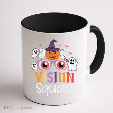 Funny Vision Squad Optometry Doctor Halloween Funny Gift Coffee Mug back