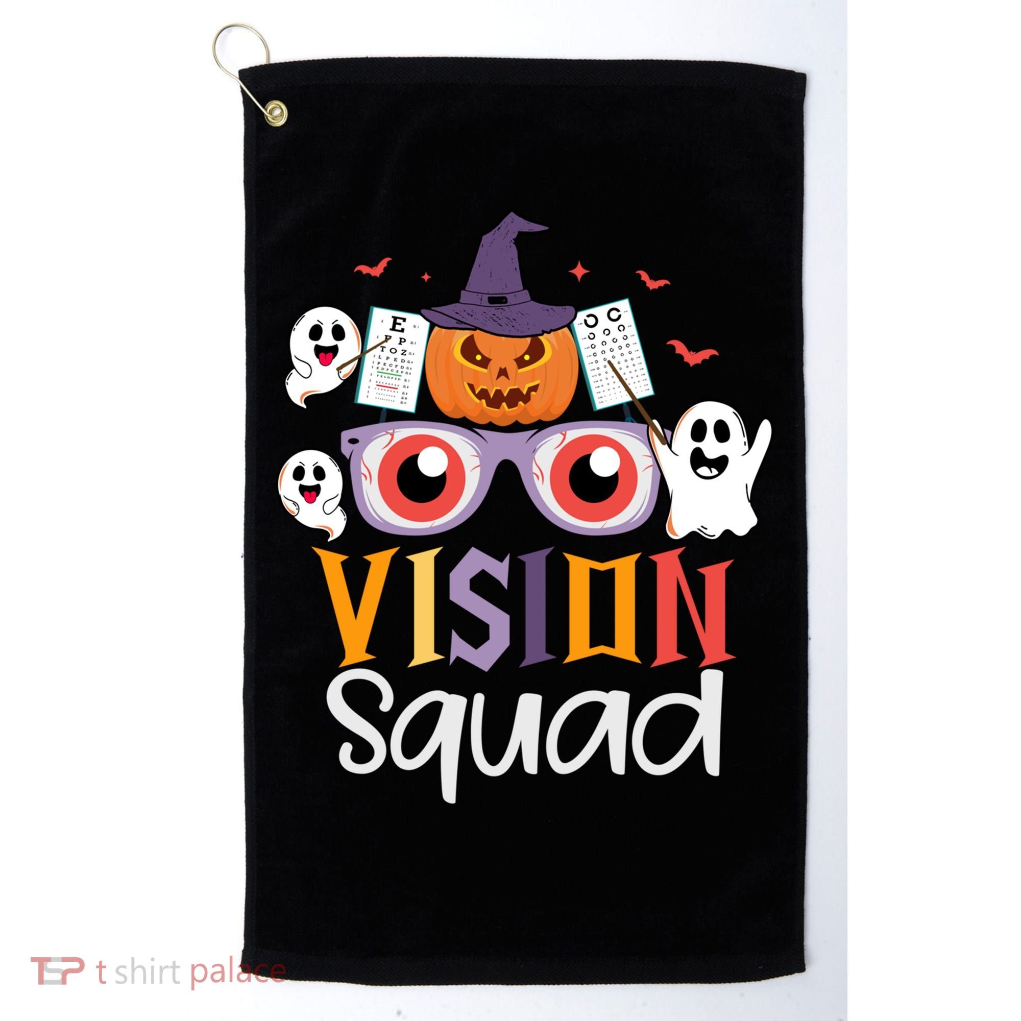 Funny Vision Squad Optometry Doctor Halloween Funny Gift Golf Towel