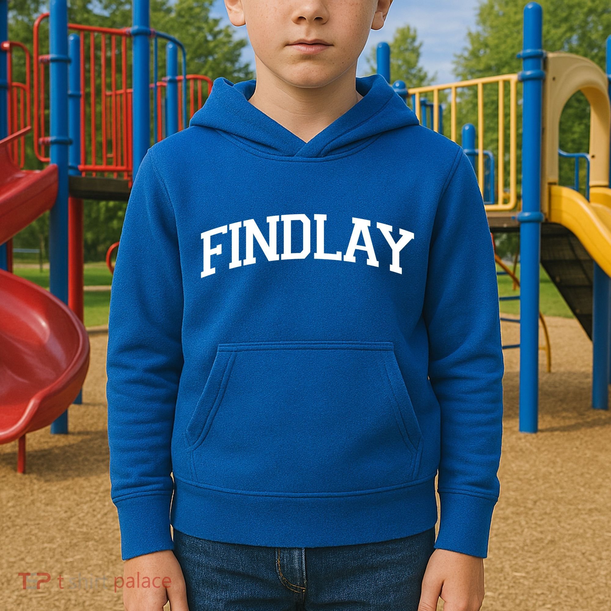 Findlay Varsity Style Logo Kids Hoodie