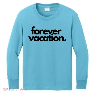 Forever Vacation Summer Break Kids Long Sleeve Shirt