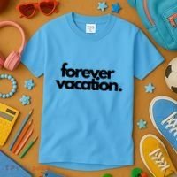 Forever Vacation Summer Break Kids T-Shirt thumb 3