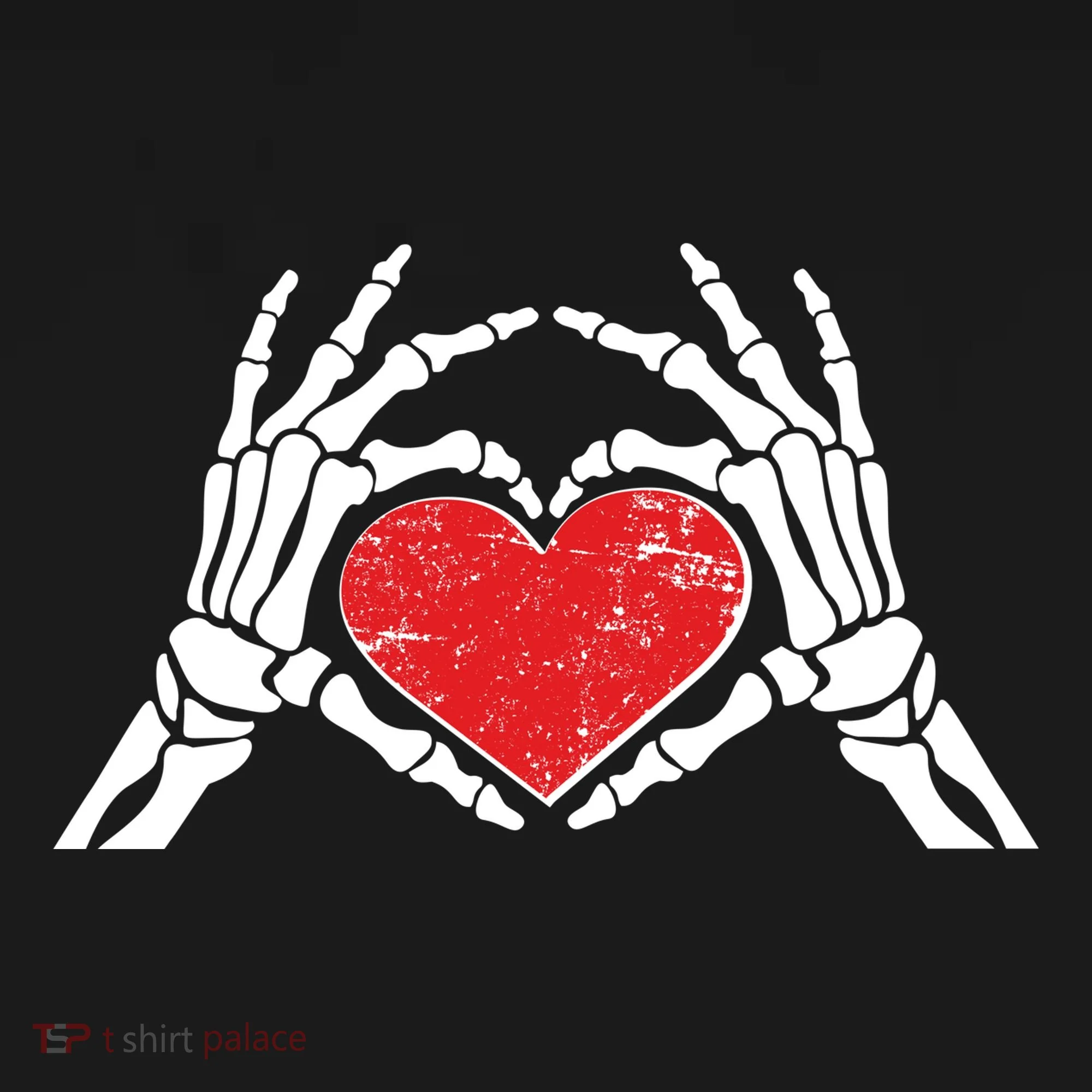 Funny Valentine Skeleton Bone Hands Heart Doggie Tank