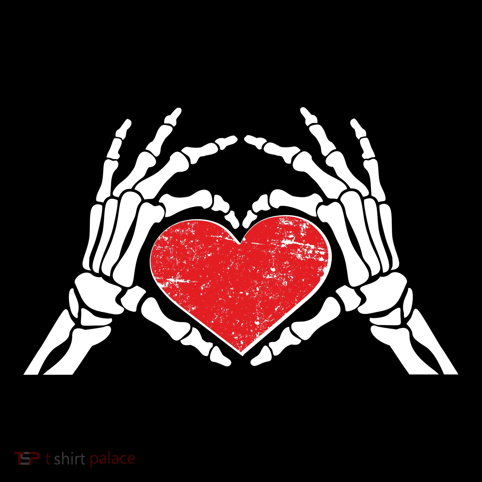 Funny Valentine Skeleton Bone Hands Heart Hoodie
