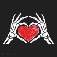 Funny Valentine Skeleton Bone Hands Heart Beanie thumb 2