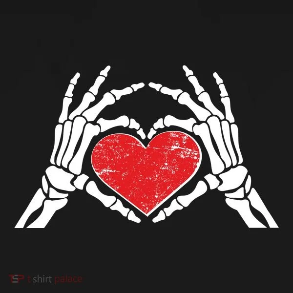 Funny Valentine Skeleton Bone Hands Heart Baby Bodysuit