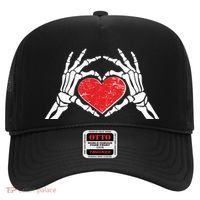 Funny Valentine Skeleton Bone Hands Heart Hat thumb 0