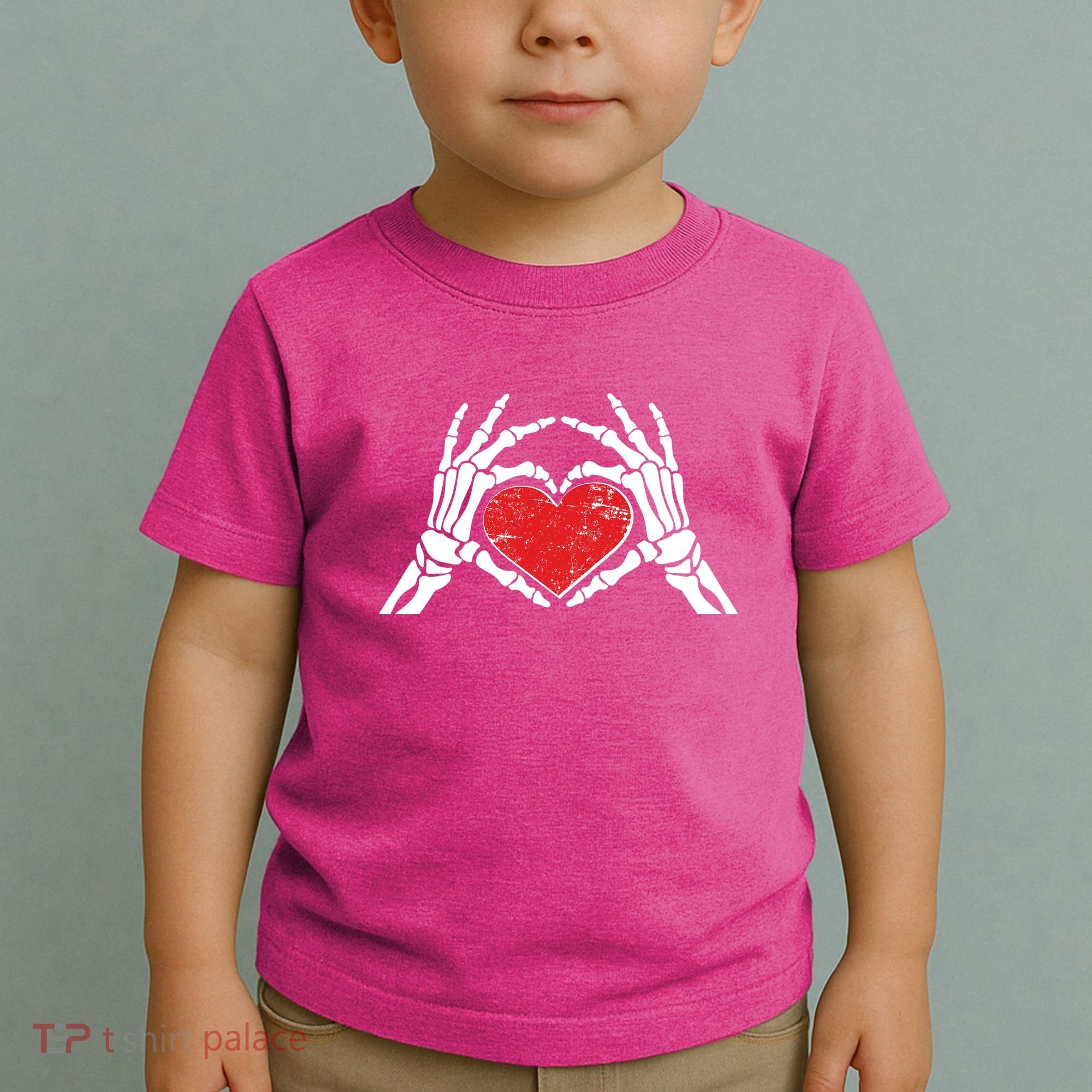 Funny Valentine Skeleton Bone Hands Heart Toddler T-Shirt