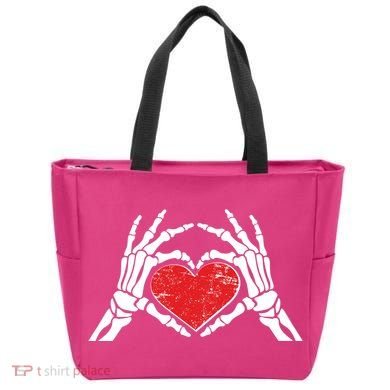 Funny Valentine Skeleton Bone Hands Heart Tote Bag