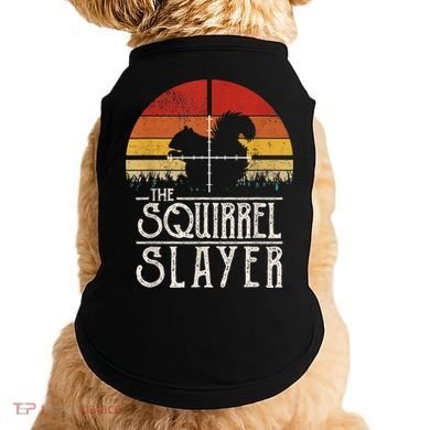 Funny Vintage Sunset Retro Style Squirrel Hunting Squirrel Slayer Doggie Tank