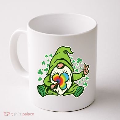 Funny Vintage St Patrick's Day Peace Love Leprechaun Gnome Coffee Mug