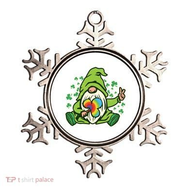 Funny Vintage St Patrick's Day Peace Love Leprechaun Gnome Ornament
