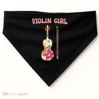 Funny Violin Stringed Musical Instrument Violin  USA-Made Doggie Bandana thumb 0
