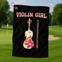 Funny Violin Stringed Musical Instrument Violin  Golf Towel thumb 1