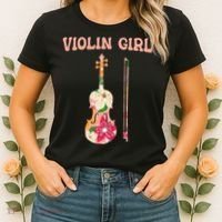 Funny Violin Stringed Musical Instrument Violin  Women's T-Shirt thumb 2