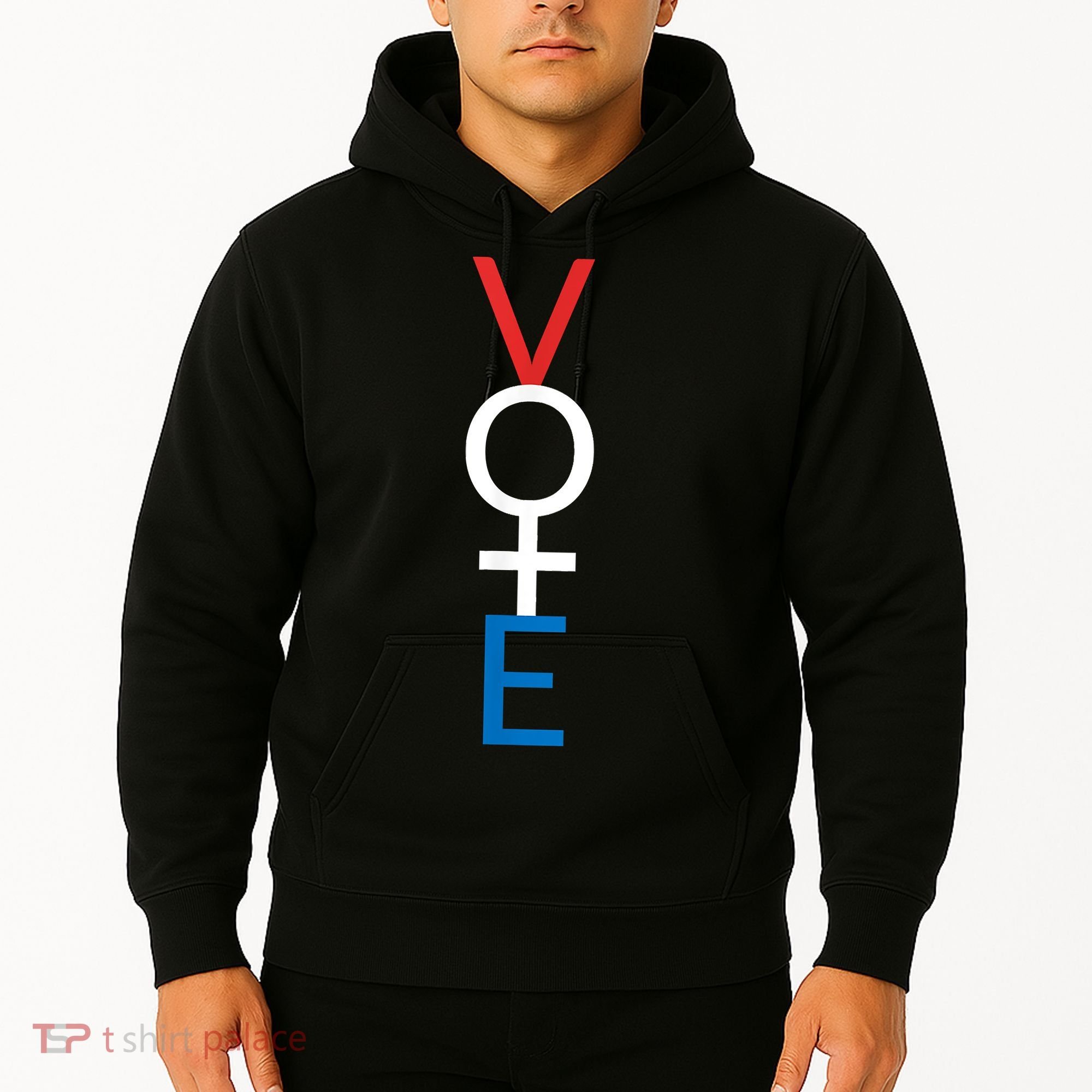 Feminist Vote Shirt Red White Blue Voting Election Hoodie