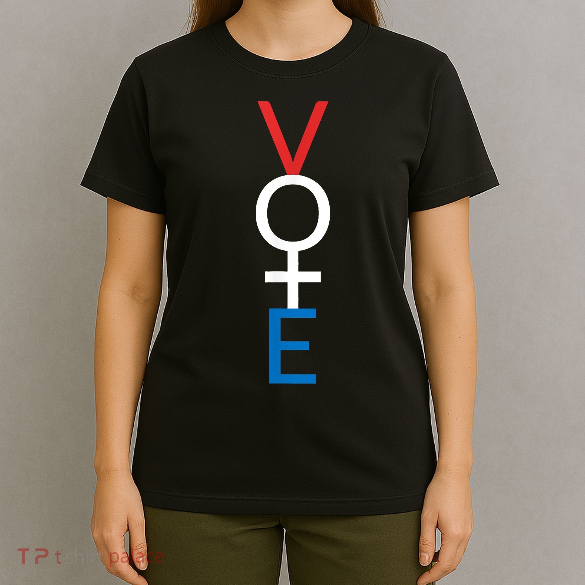 Feminist Vote Shirt Red White Blue Voting Election T-Shirt