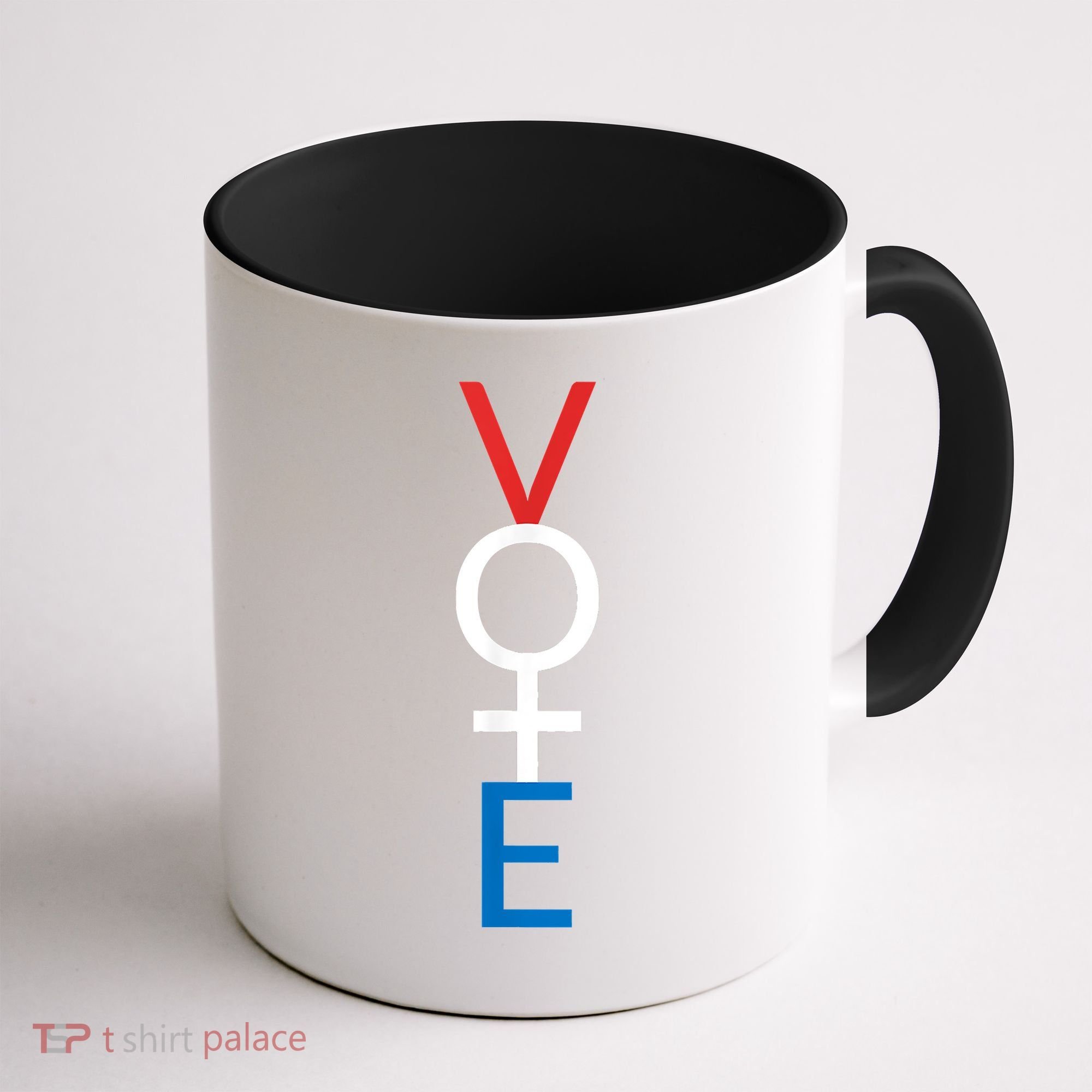 Feminist Vote Shirt Red White Blue Voting Election Coffee Mug