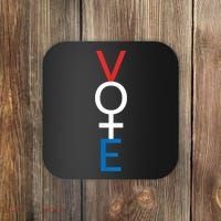 Feminist Vote Shirt Red White Blue Voting Election Coaster thumb 0
