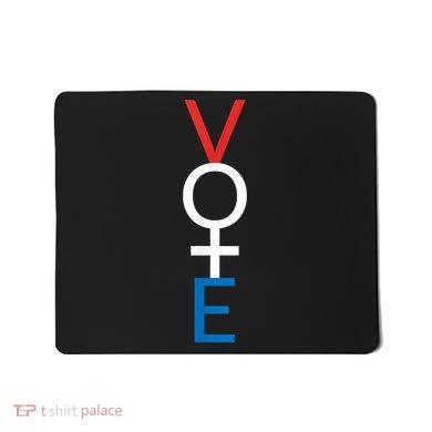 Feminist Vote Shirt Red White Blue Voting Election Mousepad