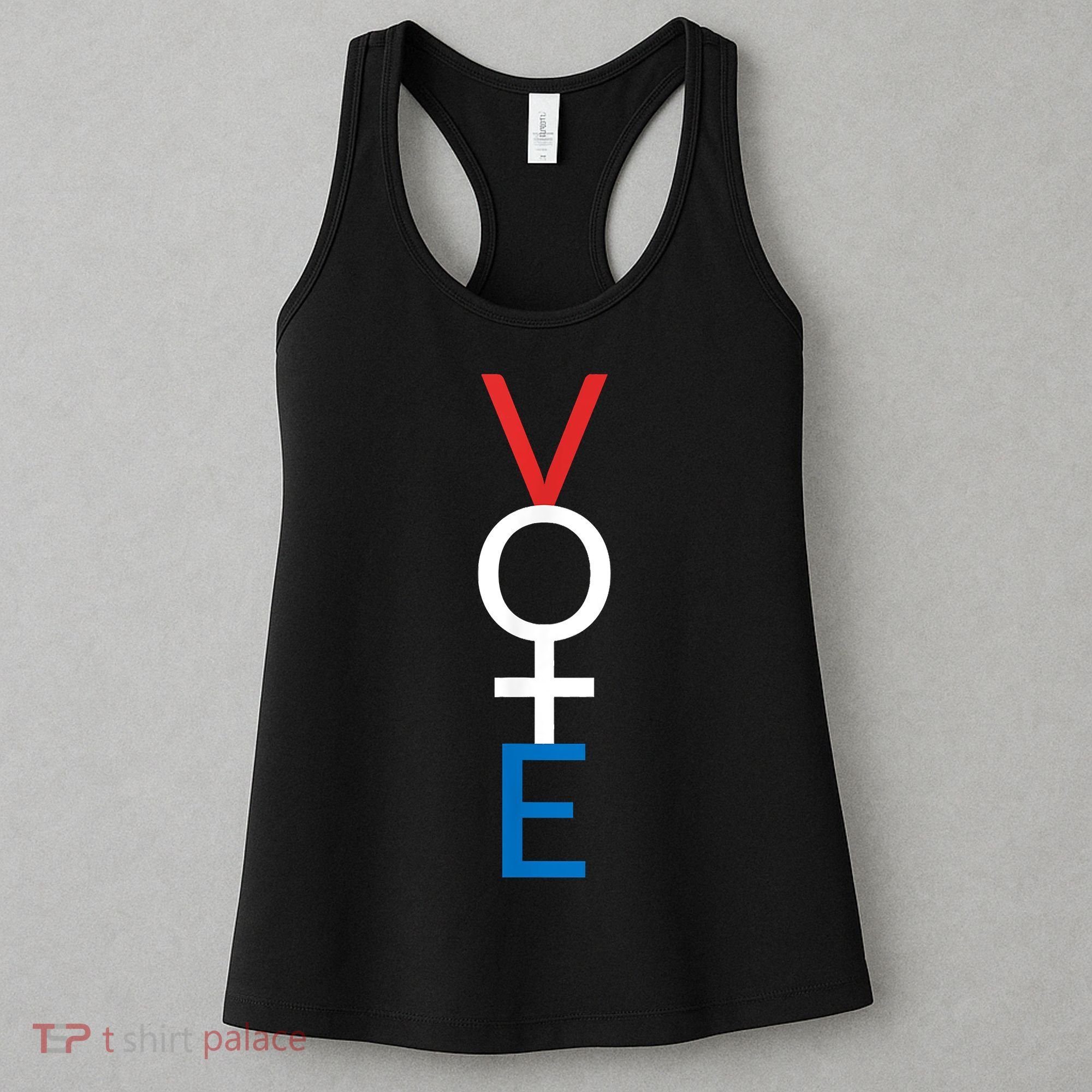 Feminist Vote Shirt Red White Blue Voting Election Women's Tank Top