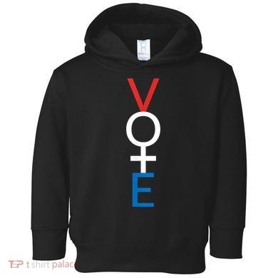 Feminist Vote Shirt Red White Blue Voting Election Toddler Hoodie