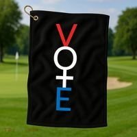 Feminist Vote Shirt Red White Blue Voting Election Golf Towel thumb 1