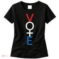 Feminist Vote Shirt Red White Blue Voting Election Women's T-Shirt thumb 0
