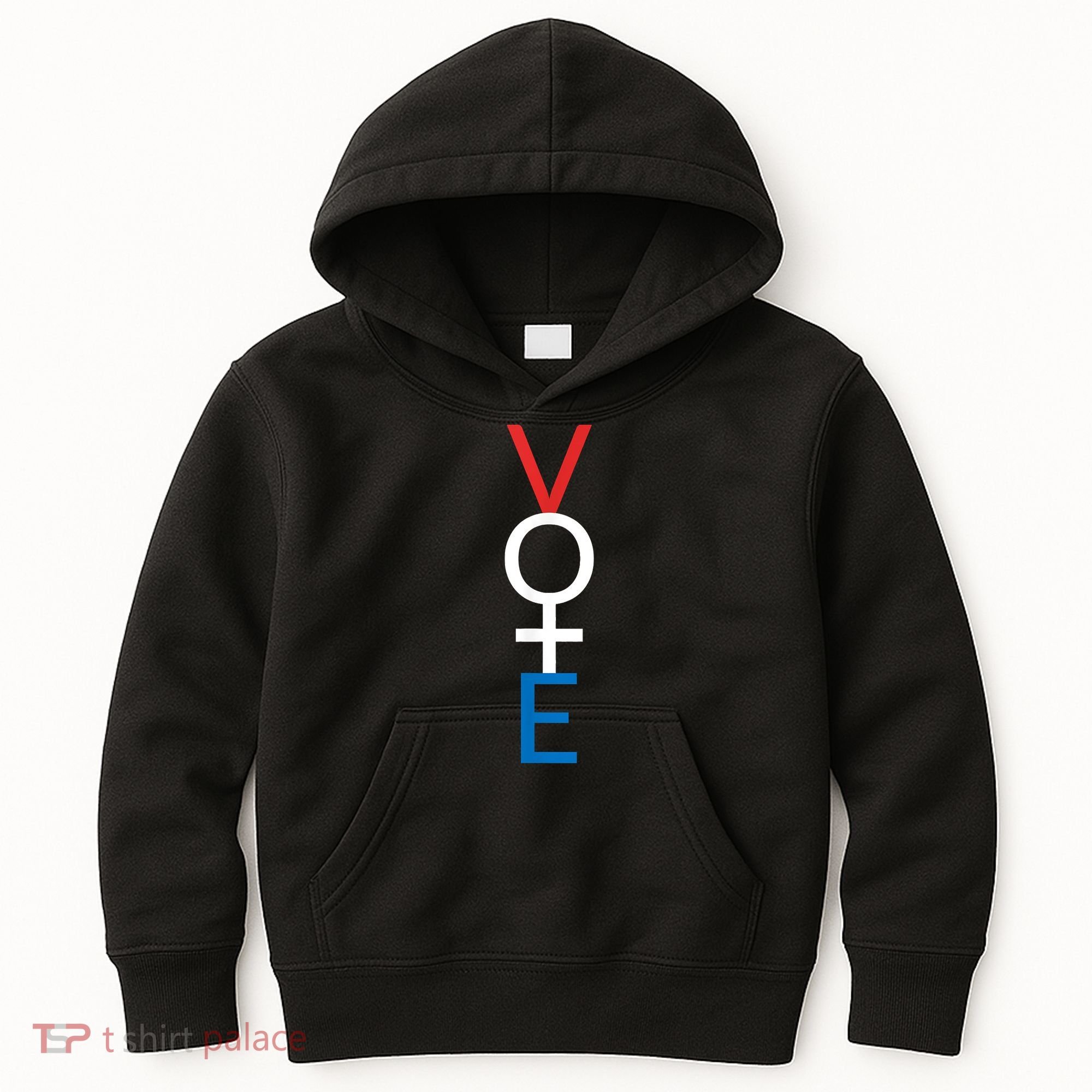 Feminist Vote Shirt Red White Blue Voting Election Kids Hoodie