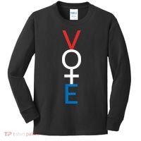 Feminist Vote Shirt Red White Blue Voting Election Kids Long Sleeve Shirt thumb 0