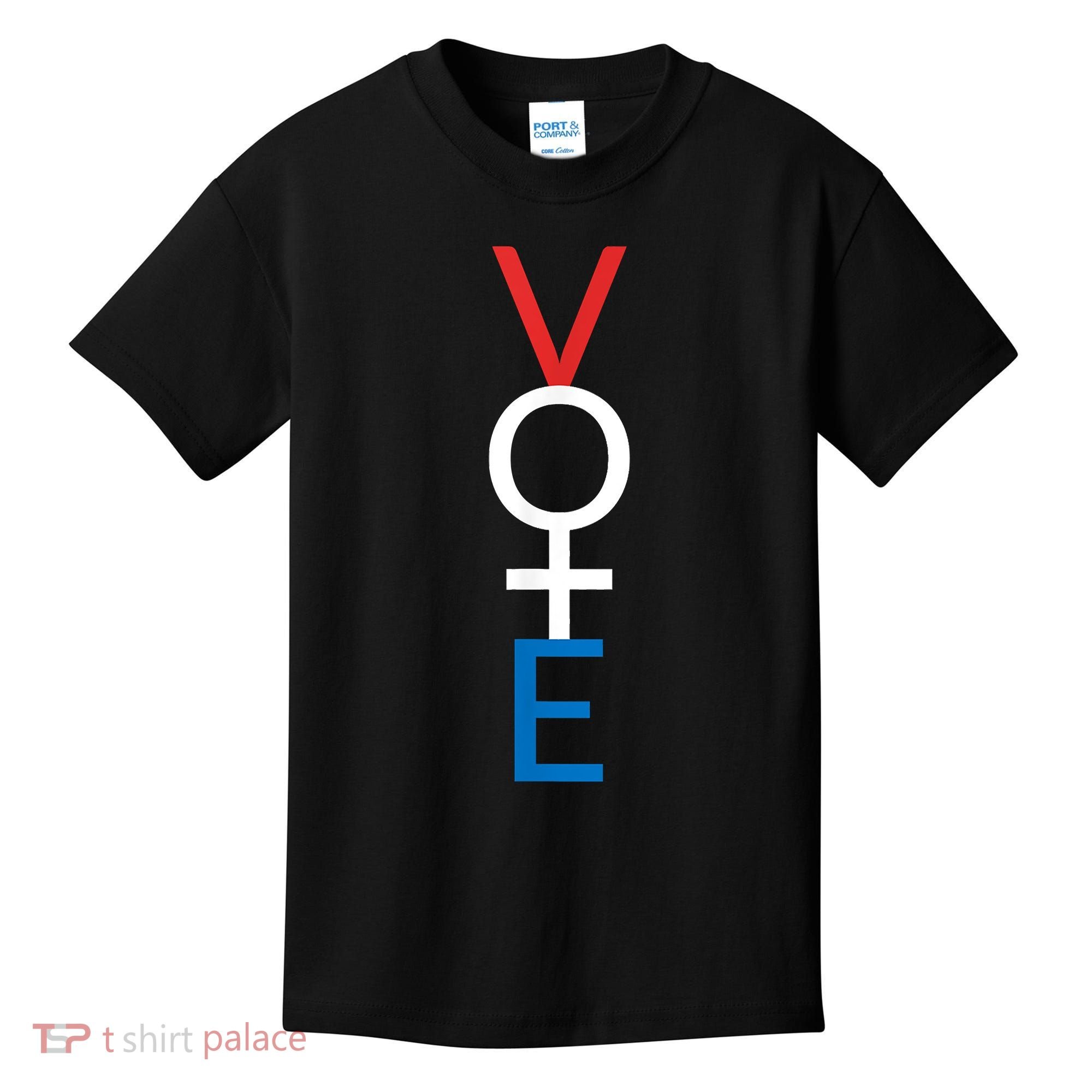 Feminist Vote Shirt Red White Blue Voting Election Kids T-Shirt