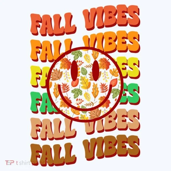 Falls Vibes Smile Face Retro Colorful Doggie Tank