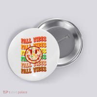 Falls Vibes Smile Face Retro Colorful Button thumb 0