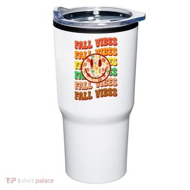 Falls Vibes Smile Face Retro Colorful Tumbler