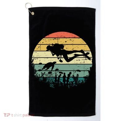 Funny Vintage Scuba Diving Dive Diver Meaningful Gift Golf Towel